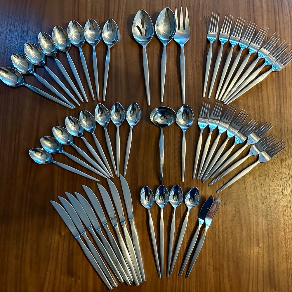 Vintage MCM Epic Prince stainless steel flatware from Japan.